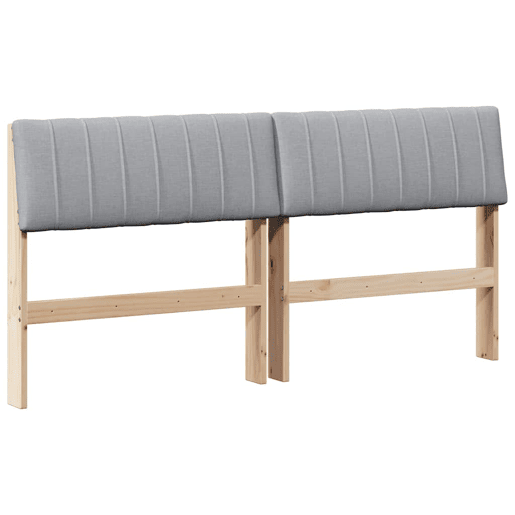 Cabeceira para cama de casal moderna estofada Cinzento-claro 160 cm Cabeceira para cama de casal moderna estofada Cinzento-claro 160 cm