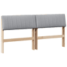 Cabeceira para cama de casal moderna estofada Cinzento-claro 160 cm