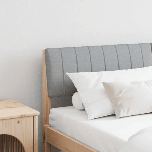 Cabeceira para cama de casal moderna estofada Cinzento-claro 160 cm Cabeceira para cama de casal moderna estofada Cinzento-claro 160 cm