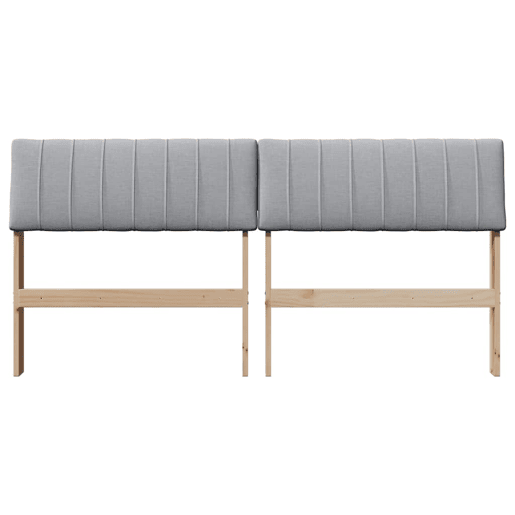 Cabeceira para cama de casal moderna estofada Cinzento-claro 160 cm Cabeceira para cama de casal moderna estofada Cinzento-claro 160 cm