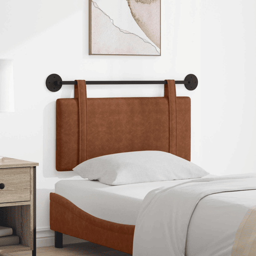 Cabeceira de cama suspensa Castanho PU Antigo Cabeceira de cama suspensa Castanho PU Antigo