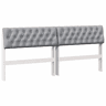 Cabeceira para cama de casal moderna estofada Cinzento-claro 180 cm
