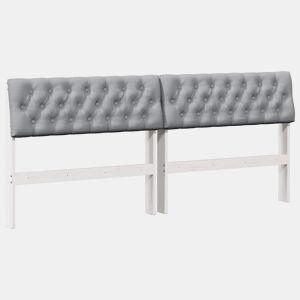Cabeceira para cama de casal moderna estofada Cinzento-claro 180 cm