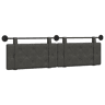 Cabeceira de cama suspensa Preto PU Antigo