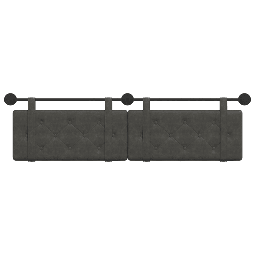 Cabeceira de cama suspensa Preto PU Antigo Cabeceira de cama suspensa Preto PU Antigo