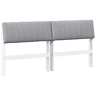 Cabeceira para cama de casal moderna estofada Cinzento-claro 160 cm