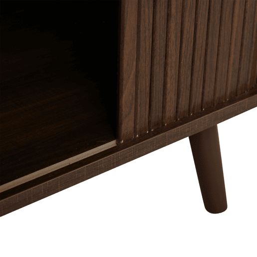 Móvel de TV baixo 180 x 40 x 46,5 cm - 2 gavetas, 2 portas de correr, 7 pés, para televisores até 80 polegadas - nogueira Móvel de TV baixo 180 x 40 x 46,5 cm - 2 gavetas, 2 portas de correr, 7 pés, para televisores até 80 polegadas - nogueira