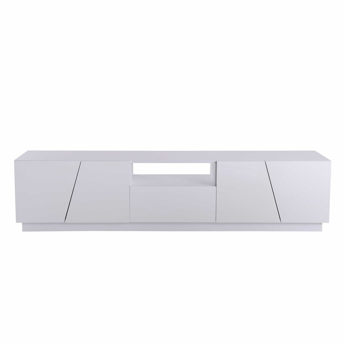 mueble tv 170 cm - estilo patchwork diagonal - blanco