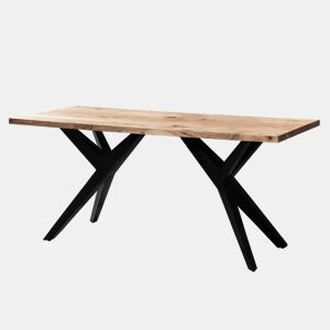 Mesa 160 x 80 x 76 cm em madeira maciça de acácia, estilo loft Mesa home office com