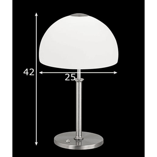 Candeeiro de mesa LED Avignon, níquelcromado