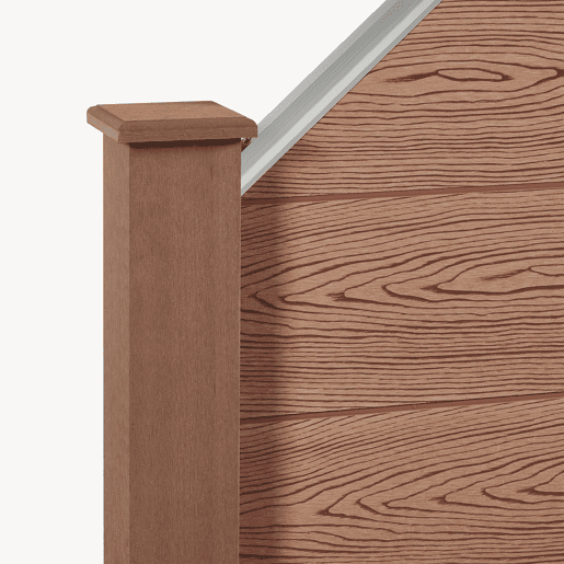 Cerca de jardim Segovia WPC Proteção elemento inclinado 180 x 96 cm Castanho neu.holz Cerca de jardim Segovia WPC Proteção elemento inclinado 180 x 96 cm Castanho neu.holz