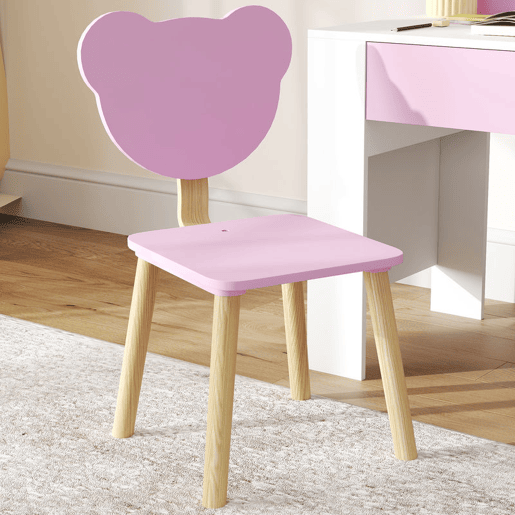 AIYAPLAY Secretária para Crianças com Cadeira em Forma de Ursinho Secretária Infantil com Gaveta para Estudar Ler e Desenhar Mesa para Crianças para Dormitório Branco e Rosa AIYAPLAY Secretária para Crianças com Cadeira em Forma de Ursinho Secretária Infantil com Gaveta para Estudar Ler e Desenhar Mesa para Crianças para Dormitório Branco e Rosa