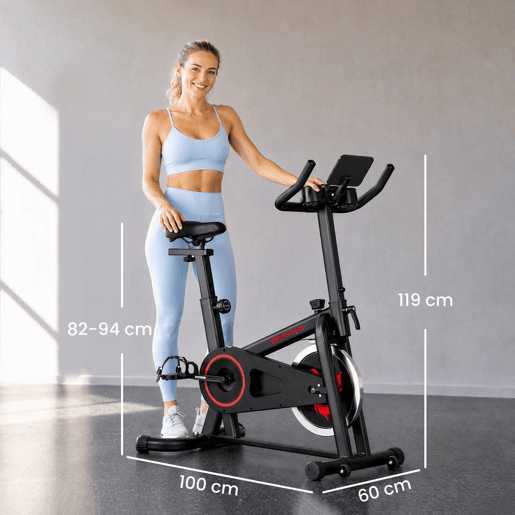 SPORTNOW Bicicleta Estática para Casa com Bluetooth, Resistência Ajustável, Ecrã LCD, Volante de Inércia de 6 kg, Assento e Guiador Ajustáveis, Suporte para Telemóvel e Porta-garrafas SPORTNOW Bicicleta Estática para Casa com Bluetooth, Resistência Ajustável, Ecrã LCD, Volante de Inércia de 6 kg, Assento e Guiador Ajustáveis, Suporte para Telemóvel e Porta-garrafas