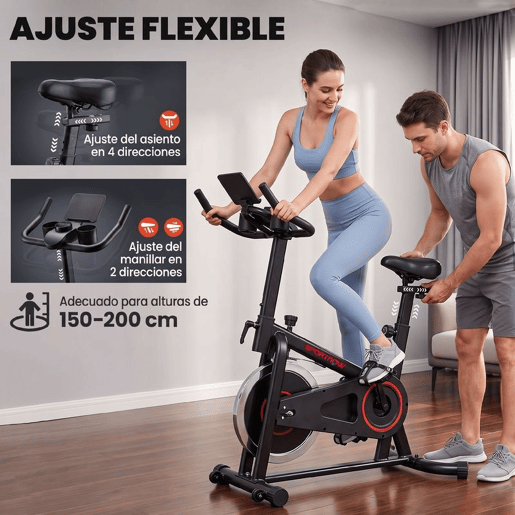SPORTNOW Bicicleta Estática para Casa com Bluetooth, Resistência Ajustável, Ecrã LCD, Volante de Inércia de 6 kg, Assento e Guiador Ajustáveis, Suporte para Telemóvel e Porta-garrafas SPORTNOW Bicicleta Estática para Casa com Bluetooth, Resistência Ajustável, Ecrã LCD, Volante de Inércia de 6 kg, Assento e Guiador Ajustáveis, Suporte para Telemóvel e Porta-garrafas