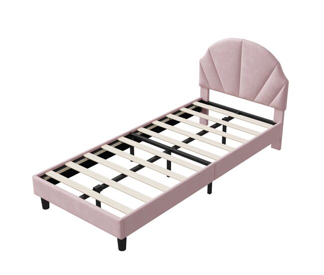 Cama infantil con somier de láminas 92x204