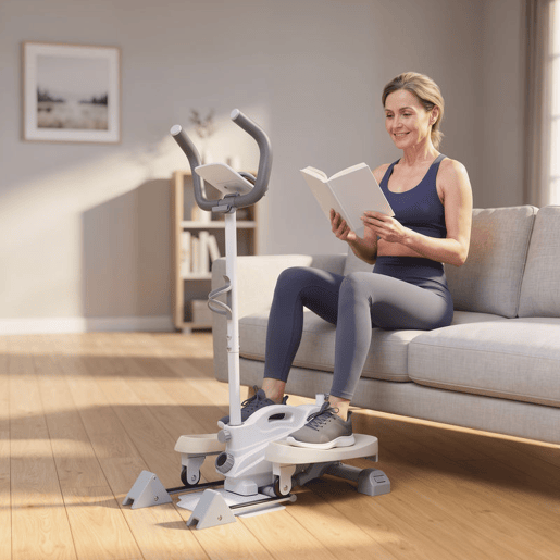 SPORTNOW Bicicleta Elíptica 3 em 1 para Casa com Assento, Silenciosa e Compacta, Compatível com Kinomap e Zwift, Resistência Magnética Ajustável, Ecrã LCD, 120 kg SPORTNOW Bicicleta Elíptica 3 em 1 para Casa com Assento, Silenciosa e Compacta, Compatível com Kinomap e Zwift, Resistência Magnética Ajustável, Ecrã LCD, 120 kg