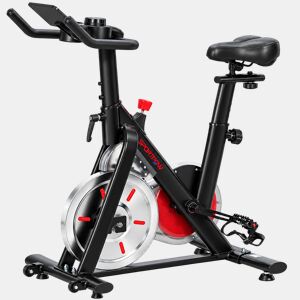 SPORTNOW Bicicleta Estática com Bluetooth, Resistência Magnética, Ecrã LCD, Volante de Inércia, Selim e Guiador Ajustáveis