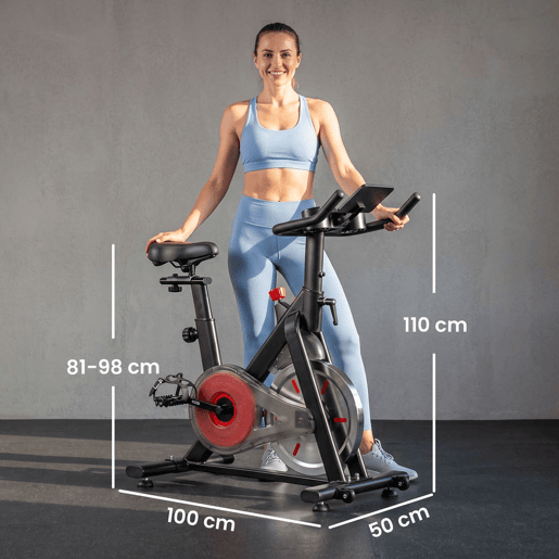 SPORTNOW Bicicleta Estática com Bluetooth, Resistência Magnética, Ecrã LCD, Volante de Inércia, Selim e Guiador Ajustáveis SPORTNOW Bicicleta Estática com Bluetooth, Resistência Magnética, Ecrã LCD, Volante de Inércia, Selim e Guiador Ajustáveis
