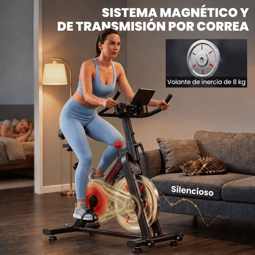 SPORTNOW Bicicleta Estática com Bluetooth, Resistência Magnética, Ecrã LCD, Volante de Inércia, Selim e Guiador Ajustáveis SPORTNOW Bicicleta Estática com Bluetooth, Resistência Magnética, Ecrã LCD, Volante de Inércia, Selim e Guiador Ajustáveis