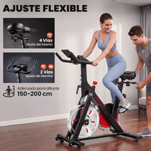 SPORTNOW Bicicleta Estática com Bluetooth, Resistência Magnética, Ecrã LCD, Volante de Inércia, Selim e Guiador Ajustáveis SPORTNOW Bicicleta Estática com Bluetooth, Resistência Magnética, Ecrã LCD, Volante de Inércia, Selim e Guiador Ajustáveis