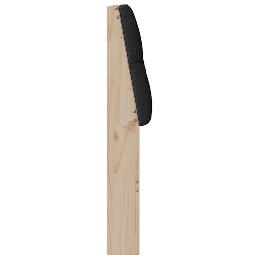 Cabeceira para cama de casal moderna estofada Preto 120 cm Madeira de Pinheiro Sólida Cabeceira para cama de casal moderna estofada Preto 120 cm Madeira de Pinheiro Sólida