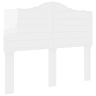 Cabeceira para cama de casal moderna Branco Brilhante Madeira processada
