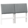 Cabeceira para cama de casal moderna estofada Cinzento-claro 135 cm