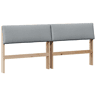 Cabeceira para cama de casal moderna estofada Cinzento-claro 180 cm