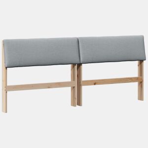 Cabeceira para cama de casal moderna estofada Cinzento-claro 180 cm