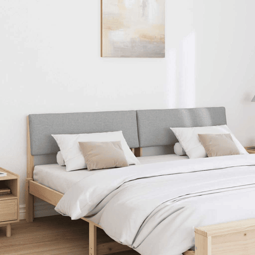 Cabeceira para cama de casal moderna estofada Cinzento-claro 180 cm Cabeceira para cama de casal moderna estofada Cinzento-claro 180 cm