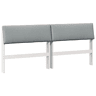 Cabeceira para cama de casal moderna estofada Cinzento-claro 180 cm