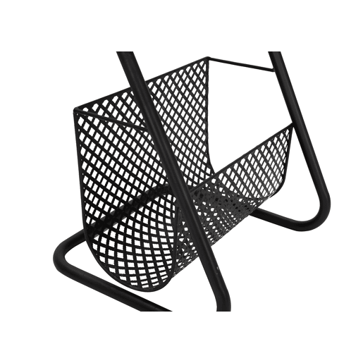 Mesa de apoio com porta-revistas, PretoCastanho