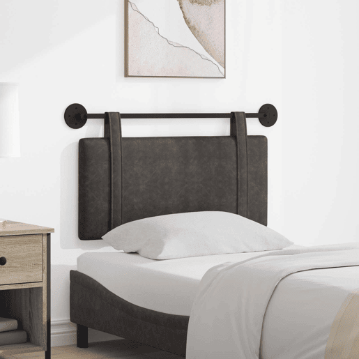 Cabeceira de cama suspensa Preto PU Antigo