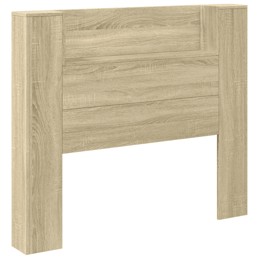 Cabeceira para cama de casal moderna com Armário e LED Sonoma 120 x 16,5 x 103,5 cm