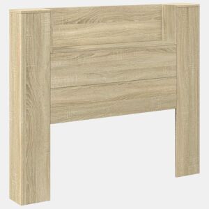 Cabeceira para cama de casal moderna com Armário e LED Sonoma 120 x 16,5 x 103,5 cm