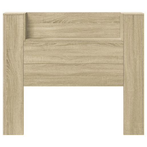 Cabeceira para cama de casal moderna com Armário e LED Sonoma 120 x 16,5 x 103,5 cm
