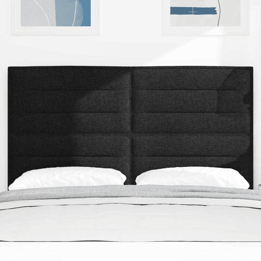 Cabeceira para cama de casal moderna LED com fitas LED com Cabeceira para cama de casal moderna Preto 144 cm tecido Cabeceira para cama de casal moderna LED com fitas LED com Cabeceira para cama de casal moderna Preto 144 cm tecido