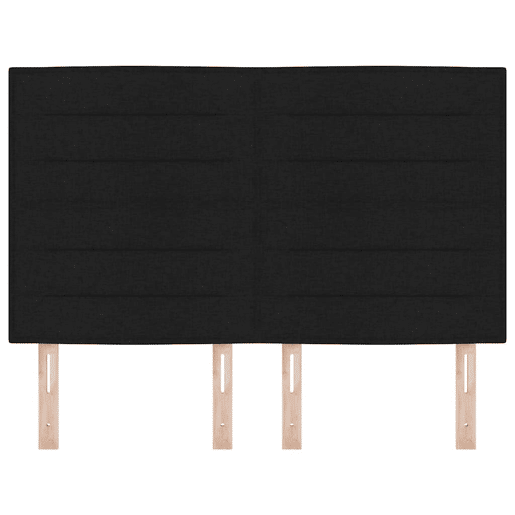 Cabeceira para cama de casal moderna LED com fitas LED com Cabeceira para cama de casal moderna Preto 144 cm tecido Cabeceira para cama de casal moderna LED com fitas LED com Cabeceira para cama de casal moderna Preto 144 cm tecido