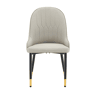 Cadeiras de jantar em PU - 2 unidades - encosto com design em forma de raio, repelentes à água, resistentes e duradouras, de fácil manutenção, estofamento espesso de alta elasticidade - Preto e cinzento quente