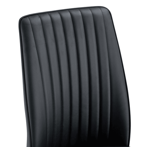 Cadeira de sala de jantar 4 unidades - PU preto, pernas metálicas douradas - design elegante Preto+Dourado Cadeira de sala de jantar 4 unidades - PU preto, pernas metálicas douradas - design elegante Preto+Dourado