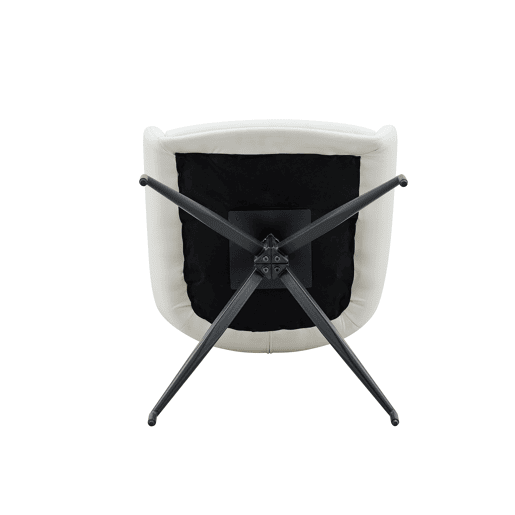 Cadeira giratória 2 unidades - design luxuoso e leve, PU branco, pernas metálicas pretas, 360° - brancopreto Cadeira giratória 2 unidades - design luxuoso e leve, PU branco, pernas metálicas pretas, 360° - brancopreto