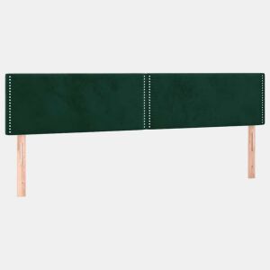 Cabeceiras de cama, verde-escuro 200x5x7888 cm veludo