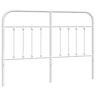 Cabeceira para cama de casal moderna de substituição 150 cm metal branco