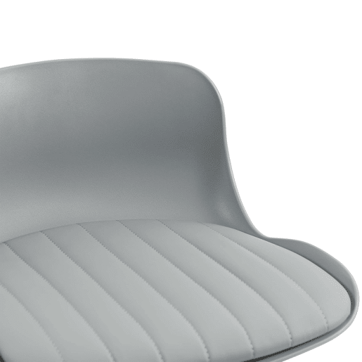 Conjunto de 2 bancos de bar 43×44×80 cm u2013 Giratórios a 360°, altura ajustável, assento em couro sintético e apoio para os pés u2013 Cinza Conjunto de 2 bancos de bar 43×44×80 cm u2013 Giratórios a 360°, altura ajustável, assento em couro sintético e apoio para os pés u2013 Cinza