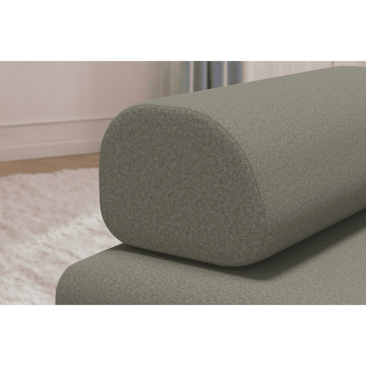 Sofá-cama conversível para 2 a 3 pessoas, tecido liso na cor taupe. Sofá-cama conversível para 2 a 3 pessoas, tecido liso na cor taupe.