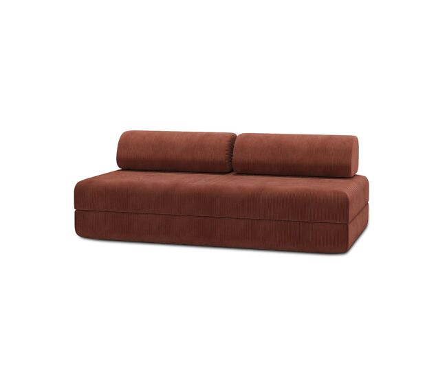 Sofá convertible de 2-3 plazas en pana con diseño elegante