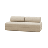 Sofá conversível de 2 a 3 lugares em veludo cotelê bege tamanho XL