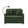 Sofá-cama individual 109×72×83,5 cm u2013 dobrável, multifuncional, estofado em tecido, 1 lugar u2013 Verde