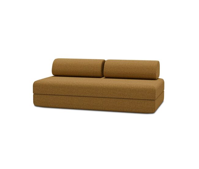 Sofá cama de 2-3 plazas en tweed con colchón grueso