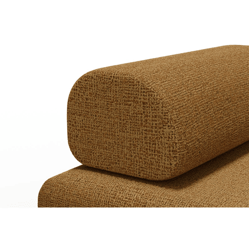 Sofá conversível de 2 lugares em tweed amarelo Sofá conversível de 2 lugares em tweed amarelo